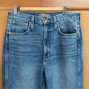 Point Sur via J Crew 100% cotton jeans. High waist and straight leg sz 31